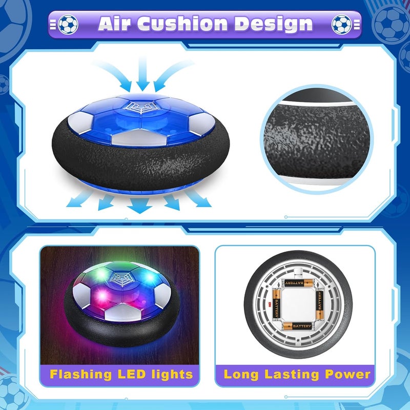 ShyLizard Soccer Ball Toys Game for Kids Age 3 4 5 6 7 8-12, Hover Soccer Ball Set with Hover Soccer Balls, Light-Up Indoor football Balls and 2 Goals, Christmas Birthday Gifts for Boy Girl 3-5 6-8 Year Old - Image 3